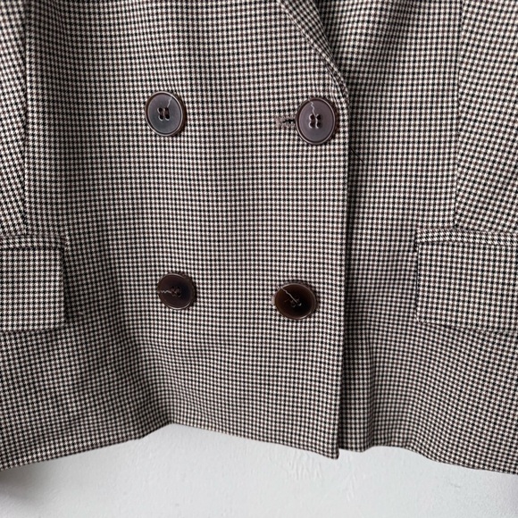 Rachel Zoe houndstooth double breasted blazer Size Large - Picture 3 of 8